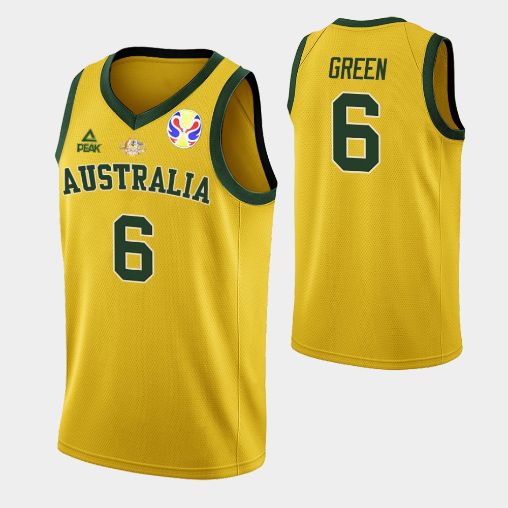Olympics Basketball Australia Team 6 Josh Green Gold Jersey Choose
