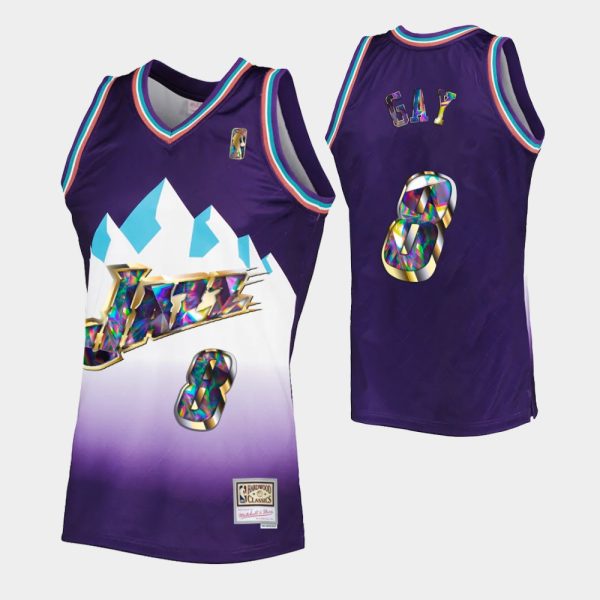 Utah Jazz 75TH Retro Purple Rudy Gay 75TH Jersey Diamond Edition