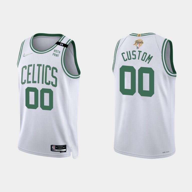 Men Boston Celtics 2022 NBA Finals #00 Custom Association White Jersey