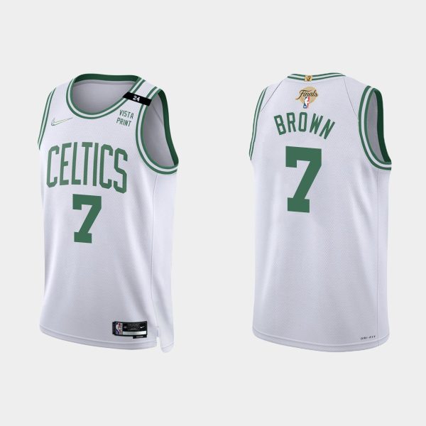 Men Boston Celtics 2022 NBA Finals #7 Jaylen Brown Association White Jersey