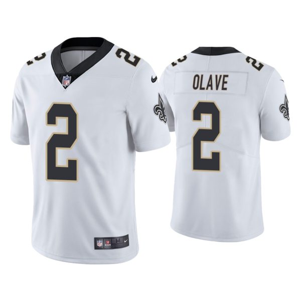 Men Chris Olave New Orleans Saints White 2022 NFL Draft Vapor Limited Jersey