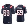 Men Cole Strange New England Patriots Navy 2022 NFL Draft Game Jersey