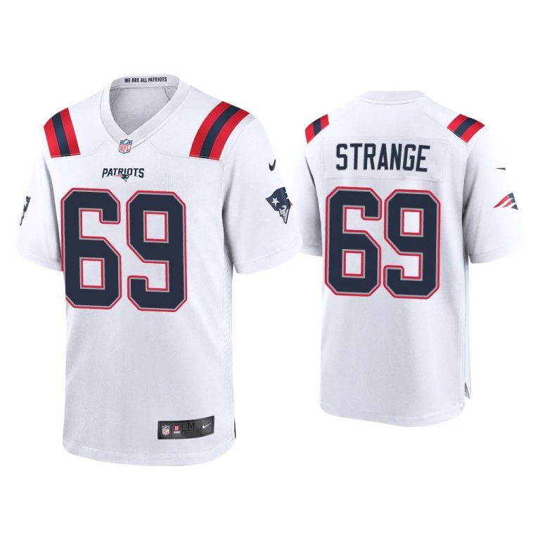 Men Cole Strange New England Patriots White 2022 NFL Draft Game Jersey