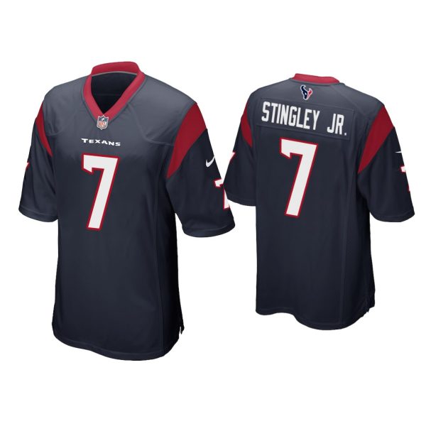 Men Derek Stingley Jr. Houston Texans Navy 2022 NFL Draft Game Jersey