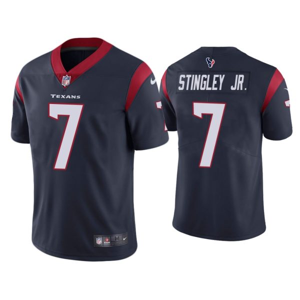 Men Derek Stingley Jr. Houston Texans Navy 2022 NFL Draft Vapor Limited Jersey