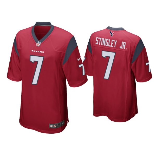 Men Derek Stingley Jr. Houston Texans Red 2022 NFL Draft Game Jersey