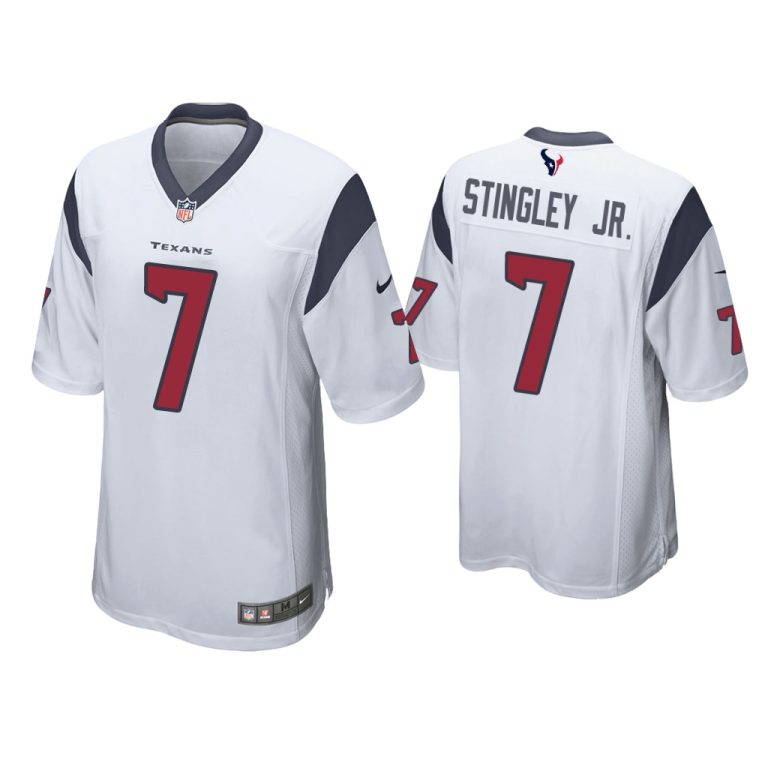 Men Derek Stingley Jr. Houston Texans White 2022 NFL Draft Game Jersey