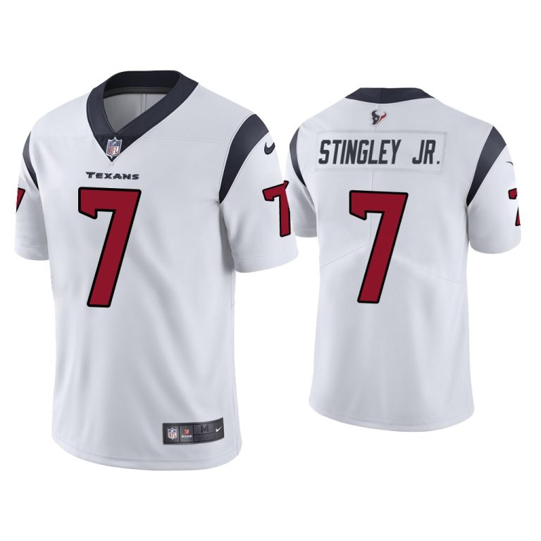 Men Derek Stingley Jr. Houston Texans White 2022 NFL Draft Vapor Limited Jersey