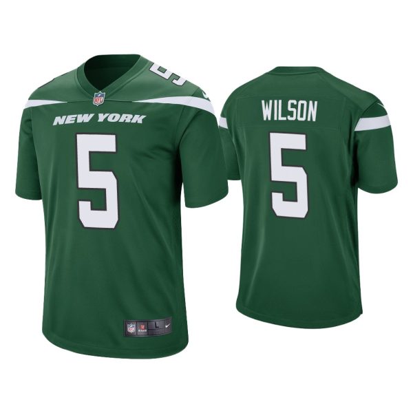 Men Garrett Wilson New York Jets Green 2022 NFL Draft Game Jersey