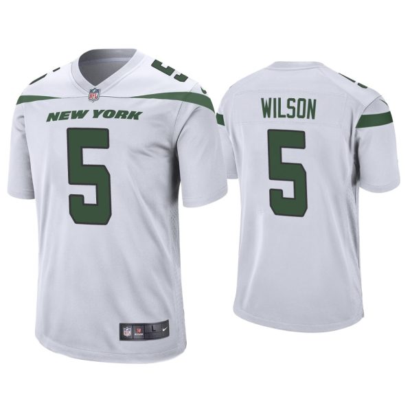 Men Garrett Wilson New York Jets White 2022 NFL Draft Game Jersey
