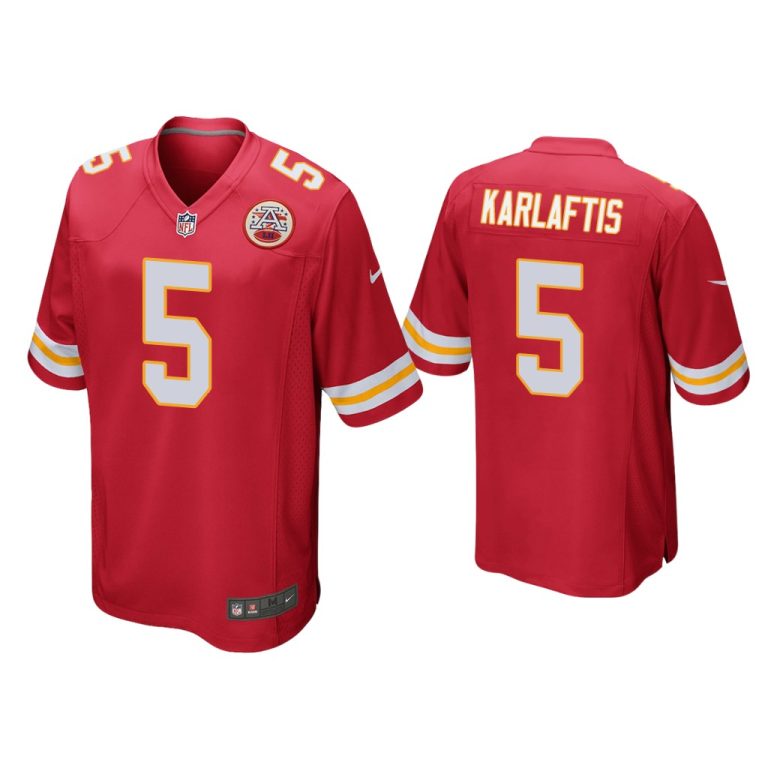 Men George Karlaftis Kansas City Chiefs Red 2022 NFL Draft Game Jersey