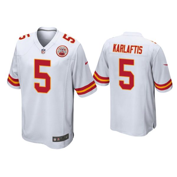 Men George Karlaftis Kansas City Chiefs White 2022 NFL Draft Game Jersey