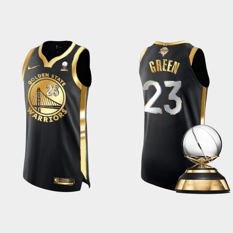 Men Golden State Warriors 2022 Western Conference Final Champs Draymond Green #23 Black Golden Jersey Black