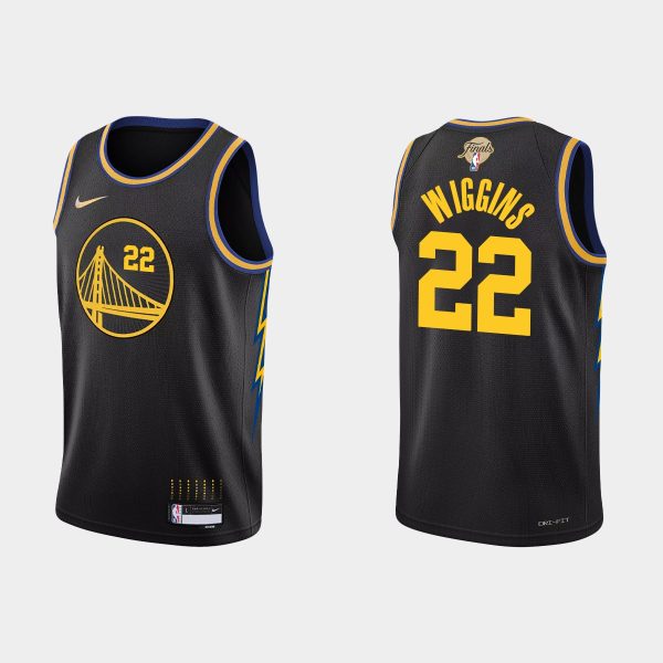 Men Golden State Warriors Black 2022 NBA Finals Andrew Wiggins City Jersey