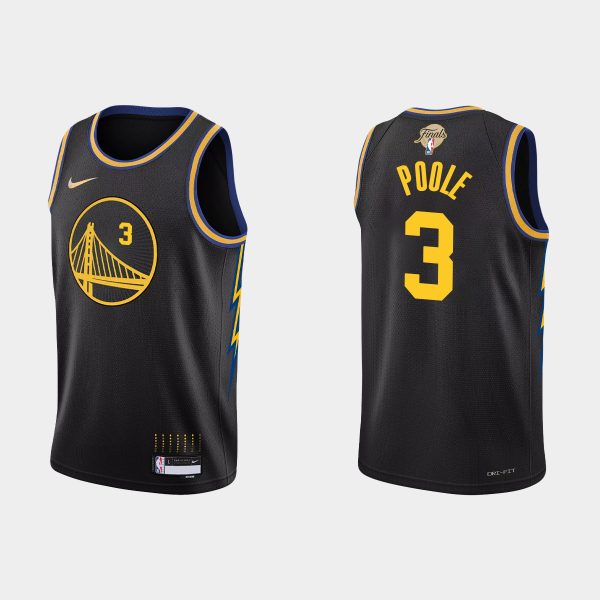 Men Golden State Warriors Black 2022 NBA Finals Jordan Poole City Jersey