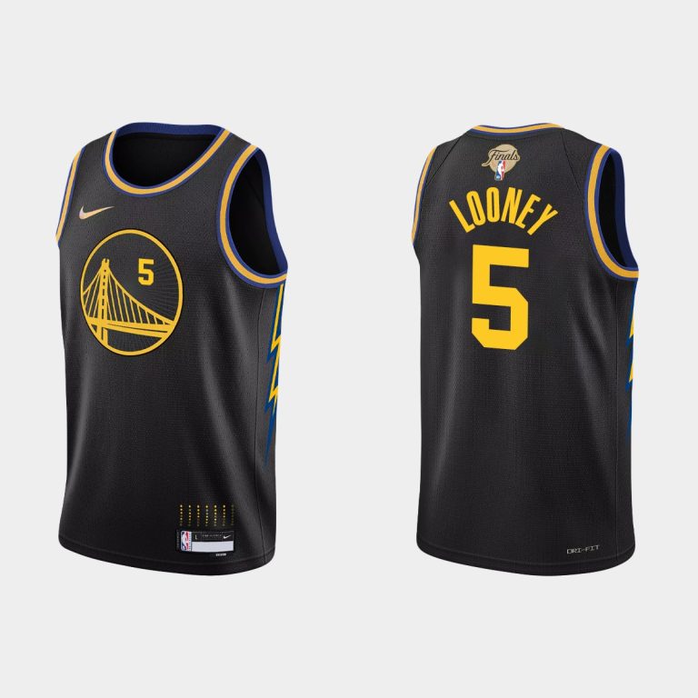 Men Golden State Warriors Black 2022 NBA Finals Kevon Looney City Jersey