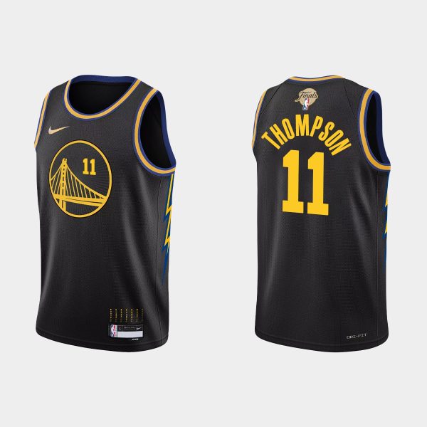 Men Golden State Warriors Black 2022 NBA Finals Klay Thompson City Jersey