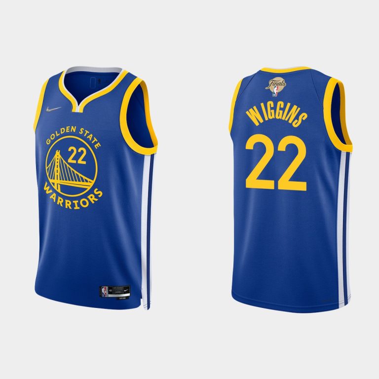 Men Golden State Warriors Royal 2022 NBA Finals Andrew Wiggins Icon Jersey