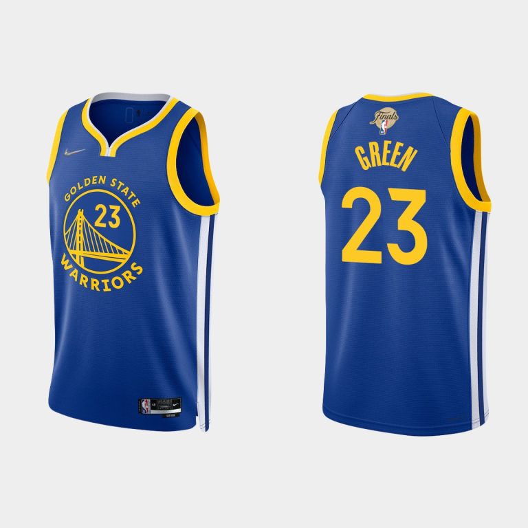 Men Golden State Warriors Royal 2022 NBA Finals Draymond Green Icon Jersey