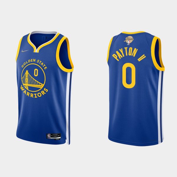 Men Golden State Warriors Royal 2022 NBA Finals Gary Payton II Icon Jersey