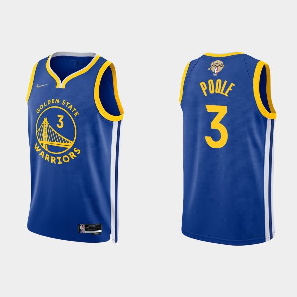 Men Golden State Warriors Royal 2022 NBA Finals Jordan Poole Icon Jersey