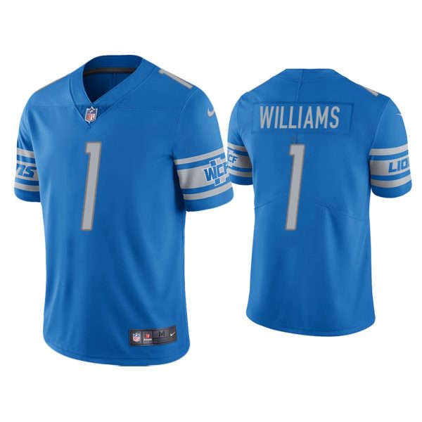 Men Jameson Williams Detroit Lions Light Blue 2022 NFL Draft Vapor Limited Jersey