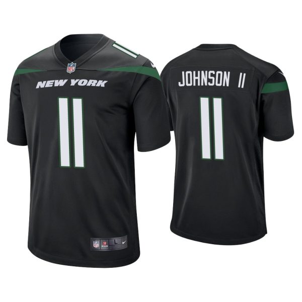 Men Jermaine Johnson II New York Jets Black 2022 NFL Draft Game Jersey
