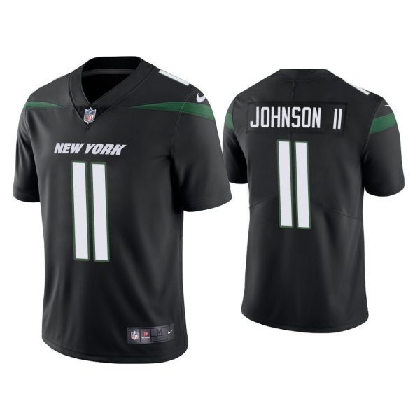 Men Jermaine Johnson II New York Jets Black 2022 NFL Draft Vapor Limited Jersey