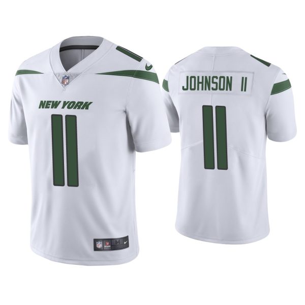Men Jermaine Johnson II New York Jets White 2022 NFL Draft Vapor Limited Jersey
