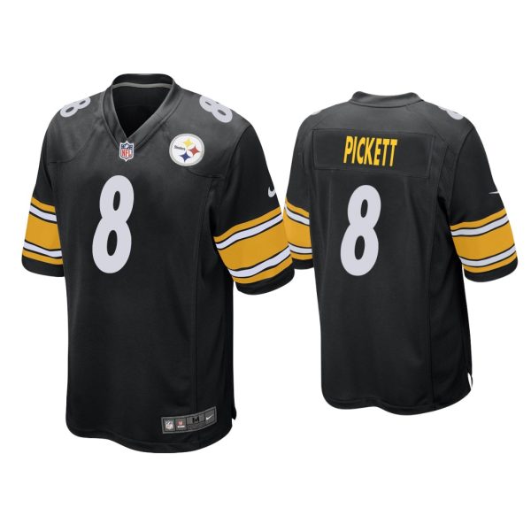 Men Kenny Pickett Pittsburgh Steelers Black 2022 NFL Draft Game Jersey