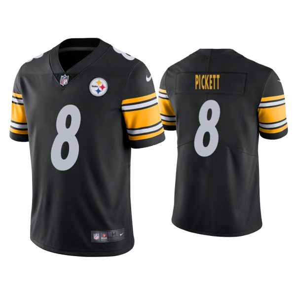 Men Kenny Pickett Pittsburgh Steelers Black 2022 NFL Draft Vapor Limited Jersey