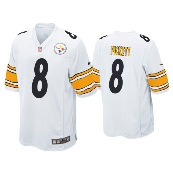 Men Kenny Pickett Pittsburgh Steelers White 2022 NFL Draft Game Jersey