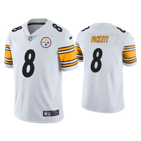 Men Kenny Pickett Pittsburgh Steelers White 2022 NFL Draft Vapor Limited Jersey