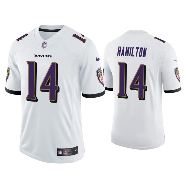 Men Kyle Hamilton Baltimore Ravens White 2022 NFL Draft Vapor Limited Jersey