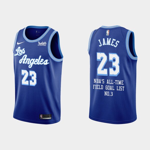 Men Los Angeles Lakers 23# LeBron James Jersey Special Commemoration Blue