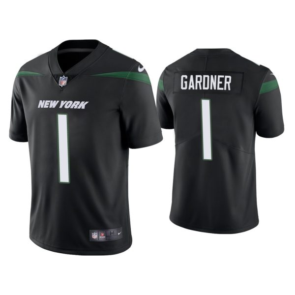 Men Sauce Gardner New York Jets Black 2022 NFL Draft Vapor Limited Jersey