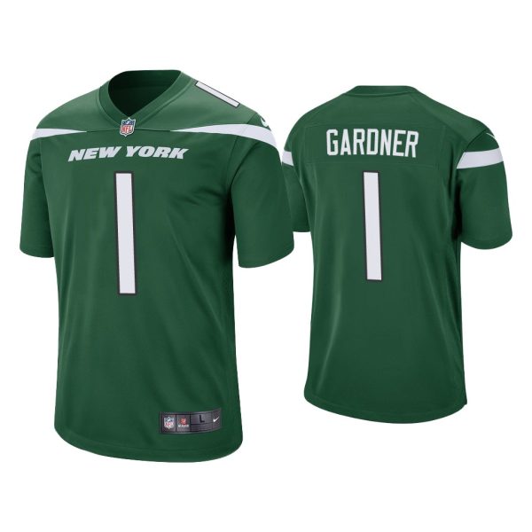 Men Sauce Gardner New York Jets Green 2022 NFL Draft Game Jersey