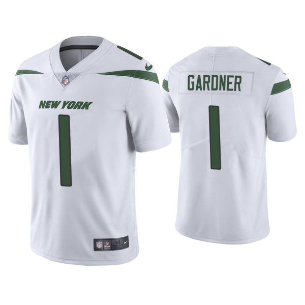 Men Sauce Gardner New York Jets White 2022 NFL Draft Vapor Limited Jersey