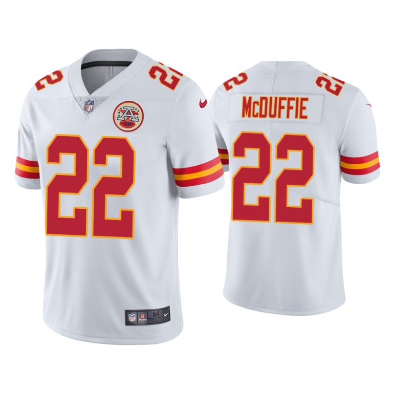 Men Trent McDuffie Kansas City Chiefs White 2022 NFL Draft Vapor Limited Jersey