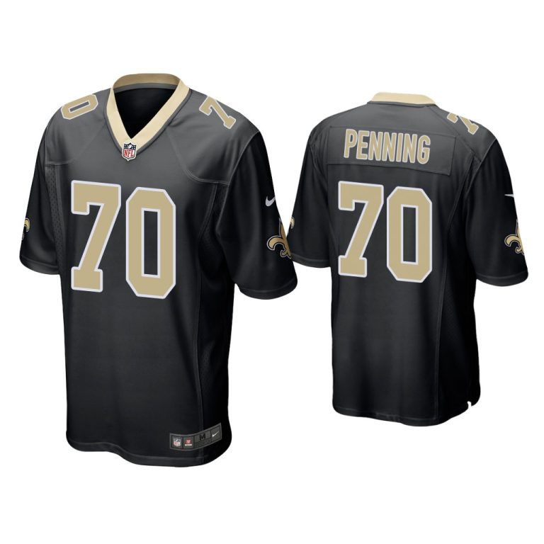 Men Trevor Penning New Orleans Saints Black 2022 NFL Draft Game Jersey