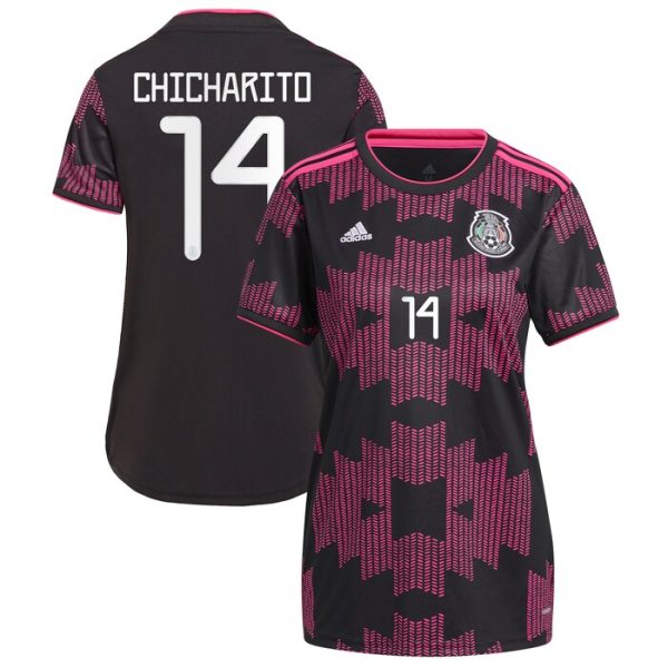 Chicharito Mexico National Team Women 2021 Rosa Mexicano Replica Jersey - Black