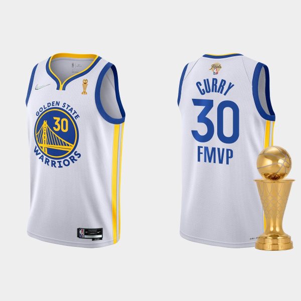 Golden State Warriors #30 Stephen Curry Jersey 2021-22 NBA FMVP White