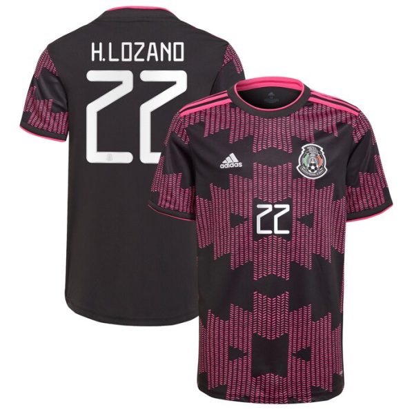 Hirving Lozano Mexico National Team 2021 Rosa Mexicano Replica Jersey - Black