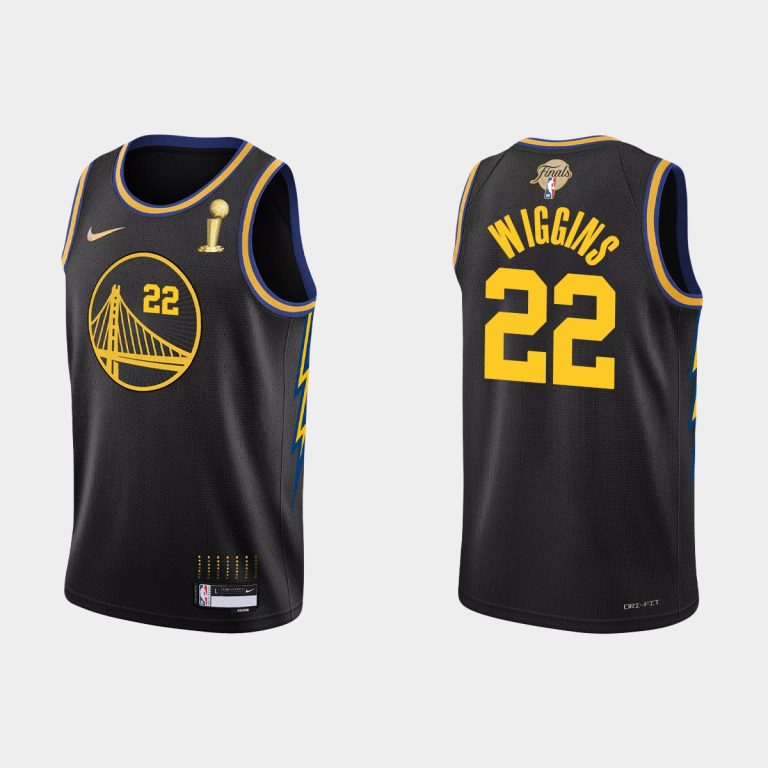 Men 2022 NBA Finals Champions Andrew Wiggins #22 Black City Black Jersey