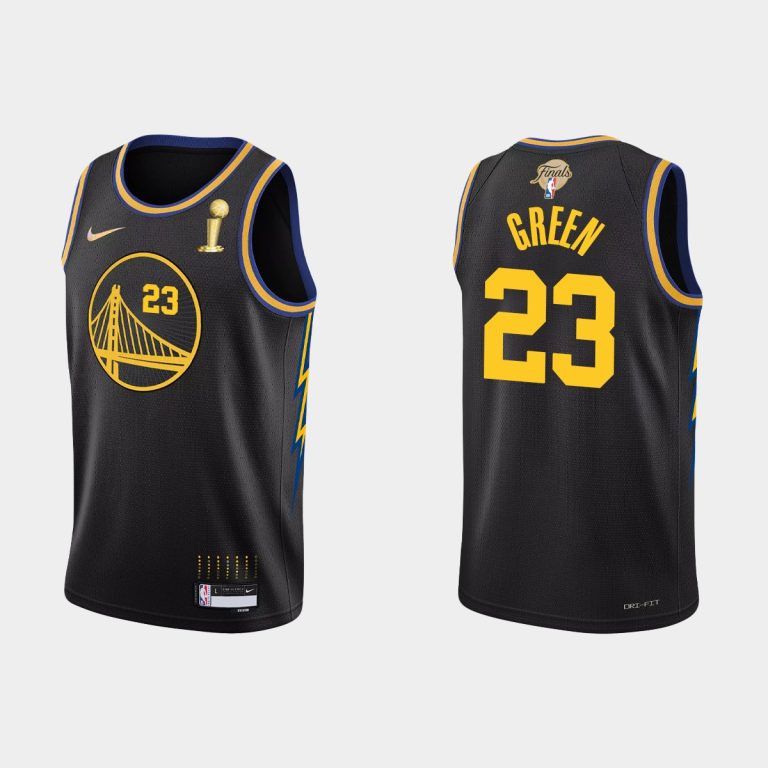 Men 2022 NBA Finals Champions Draymond Green #23 Black City Black Jersey