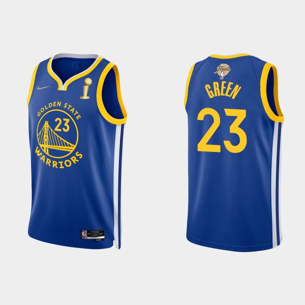 Men 2022 NBA Finals Champions Draymond Green #23 Royal Icon Royal Jersey