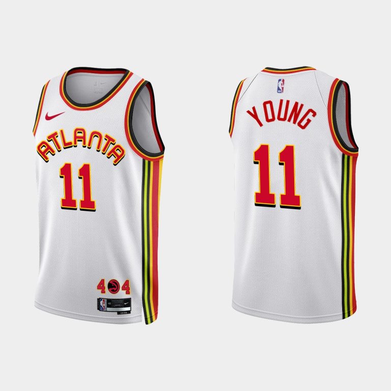 Men Atlanta Hawks #11 Trae Young 2022-23 Association Edition White Jersey