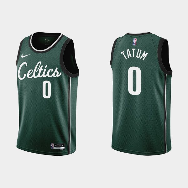 Men Boston Celtics #0 Jayson Tatum 2022-23 City Edition Green Jersey