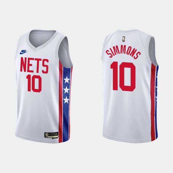 Men Brooklyn Nets Ben Simmons #10 2022-23 Classic Edition White Jersey