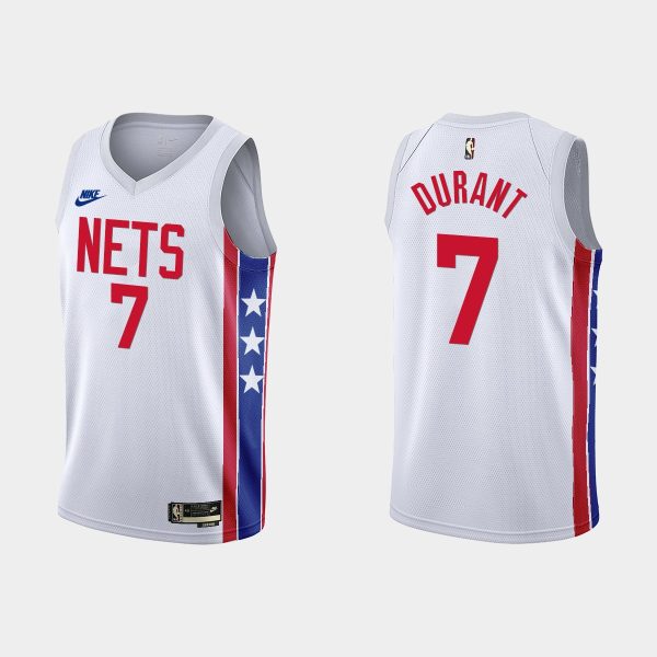 Men Brooklyn Nets Kevin Durant #7 2022-23 Classic Edition White Jersey